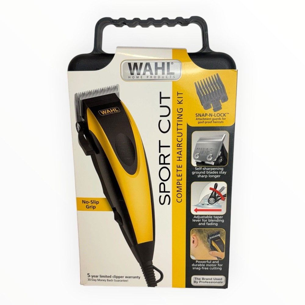 New Sealed Wahl Sport Cut No-Slip Self Sharpening Complete Clippers Haircut Kit